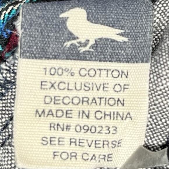 Men’s Shacket Medium Modern Amusement Button Up Flannel Plaid Denim Lumberjack - Picture 12 of 12